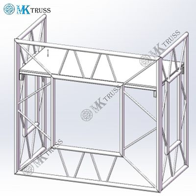 Outdoor Design Aluminum Mobile DJ Table with 1250mm Length and Silver Truss Surface