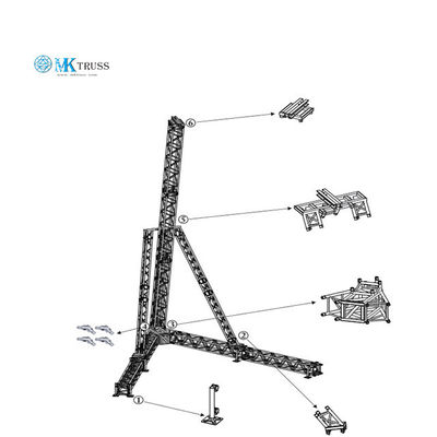 9M Speaker Tower System with Aluminum Stage Truss and 6082-T6 Light Truss